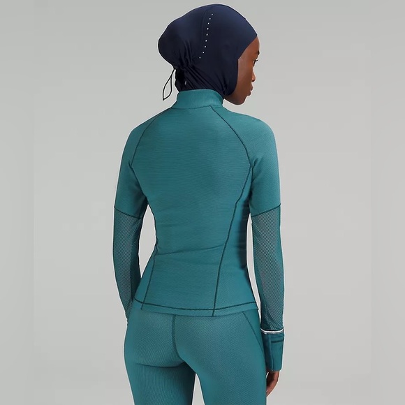 NWT Lululemon Two-Tone Ribbed Running Half Zip - Picture 3 of 8